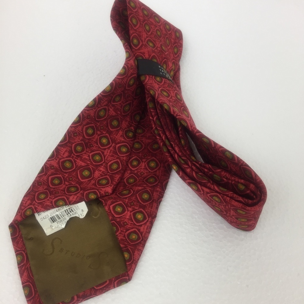 Robert Talbott Studio Silk Men Tie. Red. Sz Os.